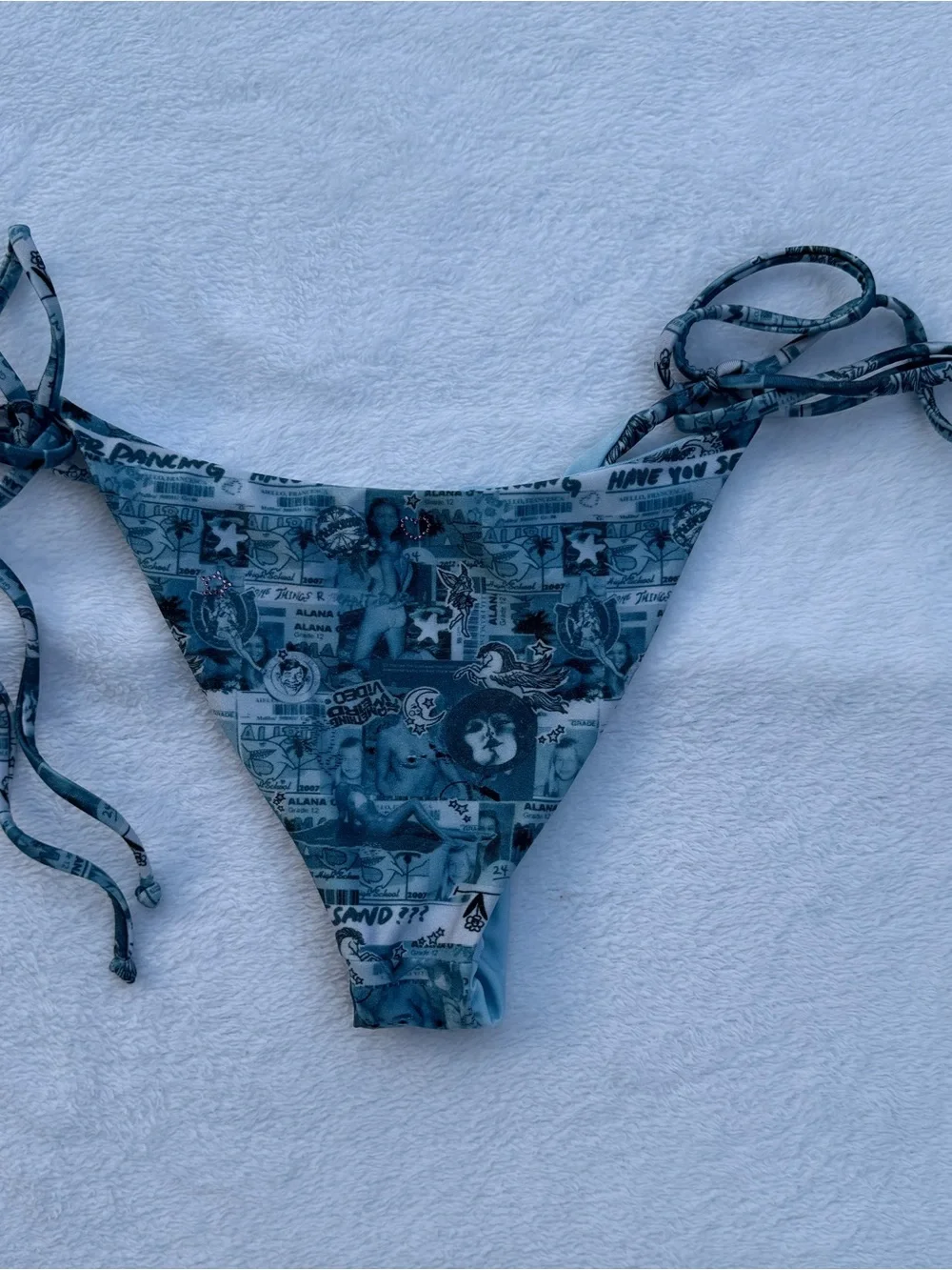Frankie's Bikinis Alana Blue Tia Shine Top & 2 MacKenzie Shine String Bottoms!!!